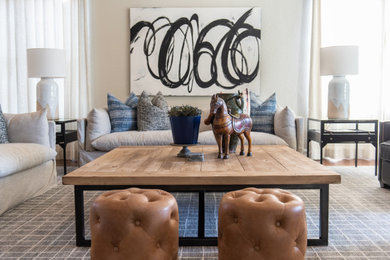 Transitional family room photo in Phoenix