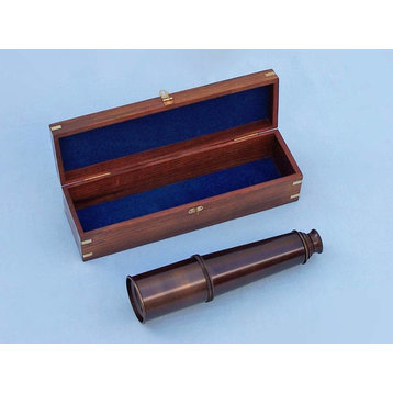 Deluxe Class Hampton Collection Bronze Spyglass With Rosewood Box 36''