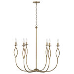 Capital Lighting Fixtures - Cohen 6 Light Chandelier, Mystic Luster - Illuminate luxury with the Cohen Medium Chandelier. The elegant arms form curved, open details topped with bobeches and short candle sleeves, while the handcrafted Mystic Luster finish creates subtle shimmer and texture.