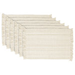 Design Imports - DII Variegated Natural Fringe Placemat, Set of 6 - The tonal variation of DII's variegated fringe placemats will add depth & richness to your table setting. The weaving of these placemats takes 4 different tints of one color and weaves them together for a tonal look. The weave is secured at each end with knots and fringe. Because these placemats are so popular, DII is releasing new colors constantly. Fringed placemats measure 13 x 19 inch and will fit any size table. Each color will coordinate with DII's oversized napkins as well as DII's variegated oversized napkins.