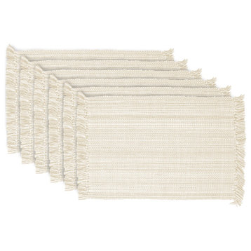 DII Variegated Natural Fringe Placemat, Set of 6