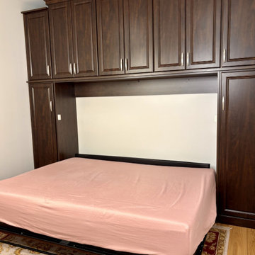 Custom Dark Wood Bedroom Built-In Storage | Cleveland