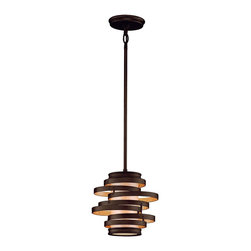 Corbett Lighting - Corbett Lighting Mini Pendant Vertigo and Gold Leaf - Pendant Lighting