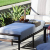 Marin Aluminum Ottoman Bench With Sunbrella Cushion