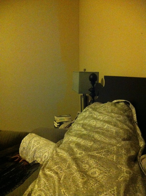 Gray paint looks blue