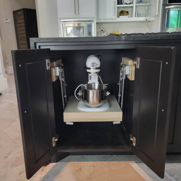 Custom Island Base Cabinet Pop-Up Mixer Lift