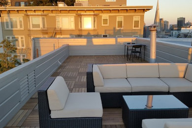 New Roof Deck Install using Bison Ipe Tiles