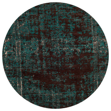 Safavieh Classic Vintage Collection CLV225 Rug, Teal/Brown, 6' Round