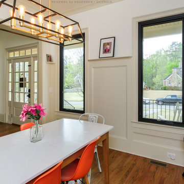 New Black Windows in Chic Dining Room - Renewal by Andersen Georgia