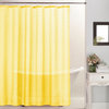 Emerson Canvas Fabric Shower Curtain and 12 Roller Shower Rings, Yellow