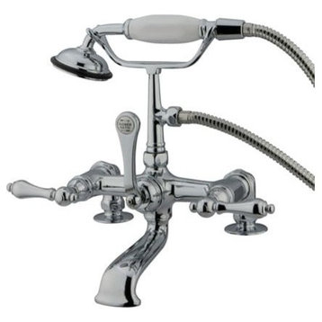 Elements Of Design DT2041AL Triple Handle Wall Mounted Clawfoot - Chrome