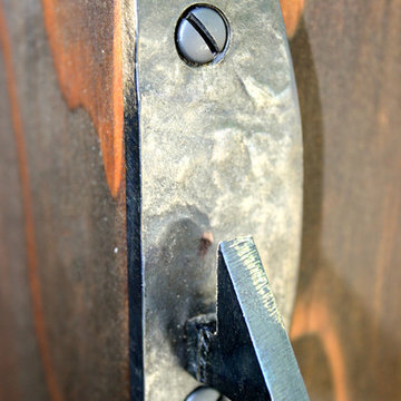Dark Bronze Contemporary Lever Latch with Square Handle - Catch Plate