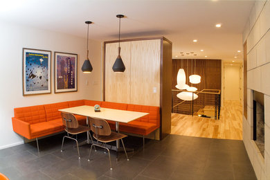Mid-century modern kitchen photo in Grand Rapids