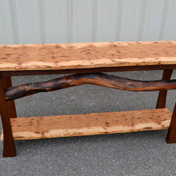Live Edge Hickory Sofa Table - Side Tables And End Tables