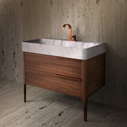 Natural walnut 32" bathroom vanity - Bathroom Vanities And Sink Consoles