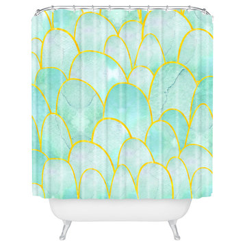 Hello Sayang Fish Scales Shower Curtain, Standard 69"x72"