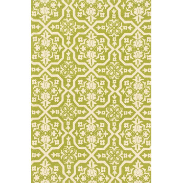 Loloi Venice Beach In/out Area Rug, Peridot and Ivory, 9'3"x13'