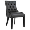 Regent Faux Leather Dining Chair, Black