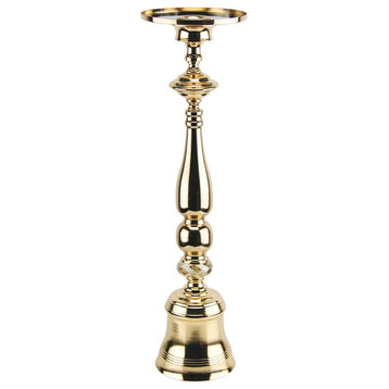 Pillar Candle Stand, Gold, Large