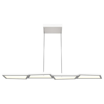 DALS Lighting 44" Linear Pendant, Dimmable, White