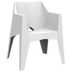 Vondom - Voxel Armchair 24.75"x23.25"x31.5", White - The Voxel Chair is the perfect conceptual architectural piece for any space. It presents a unique structural shape, angular and faceted, only possible due to a production by injection molding. Its weight is distributed in a balanced way due to its smartly designed shape. Its lightweight body makes it easy to transport and arrange. The armchair is a minimal simple yet voluminous stackable chair that is faceted just in the perfect places for comfort, just in the right angles for hyper-strength, imbuing the correct creases for beauty, and just the few merging and converging lines for purity.