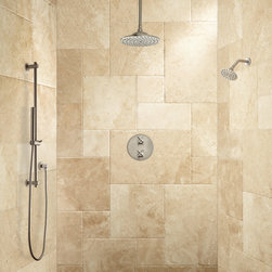 BISSET THERMOSTATIC SHOWER SYSTEM - DUAL SHOWER HEADS AND HAND SHOWER - Tub And Shower Faucet Sets