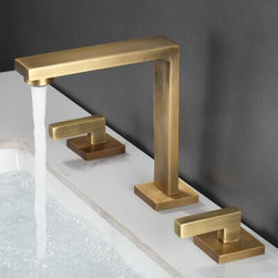 Antique Brass European-Style Three-Holes Bathroom Basin Mixer FA0367 - Bathroom Sink Faucets
