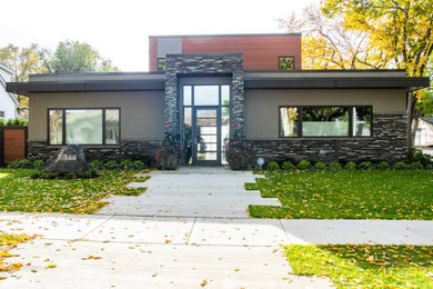 Photo of a transitional exterior in Edmonton.