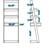 Manhattan Comfort Carpina Ladder Desk With 2 shelves In White 21AMC6