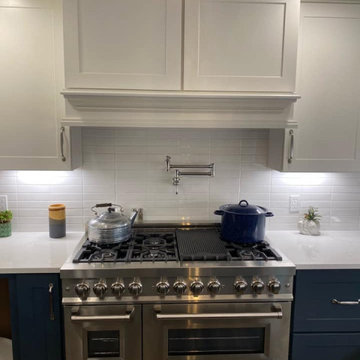 Navy and White Kitchen
