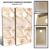 Brown Marble Cornhole Board Set, Includes 8 Bags