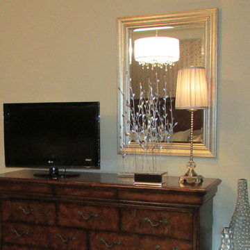 gold and silver master bedroom