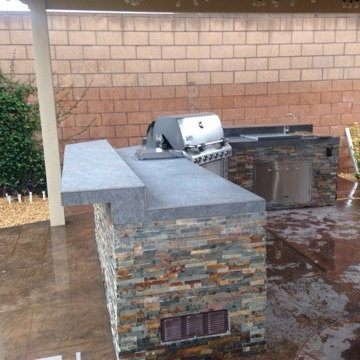 Custom Stone Outdoor Kitchen