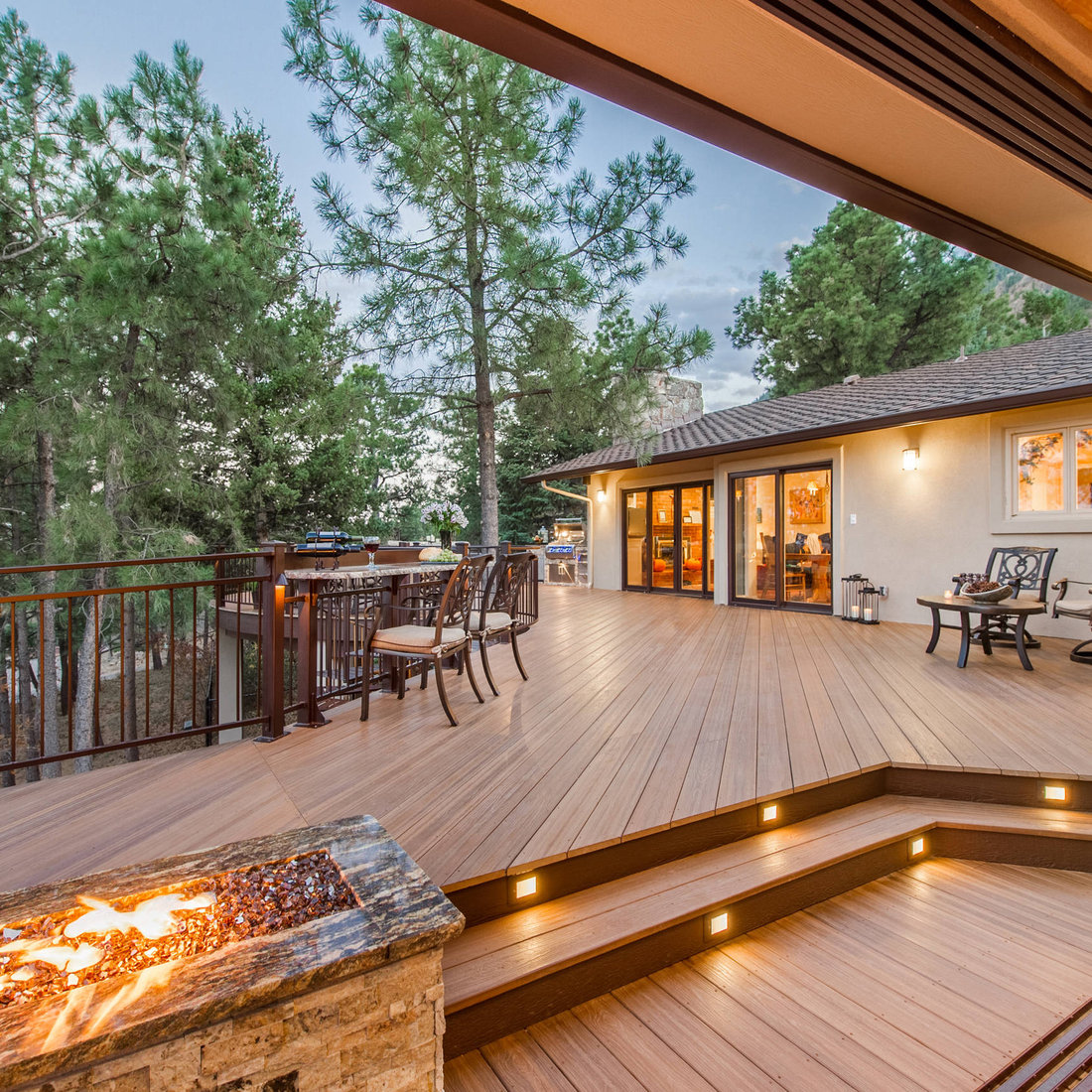 Wrap Around Deck -- Envision Distinction Spiced Teak composite deck