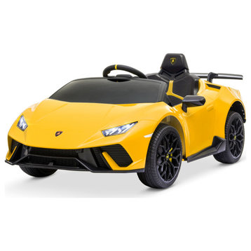 Kidzone Kids 12V Ride On Car Electric Vehicle Toy - Yellow