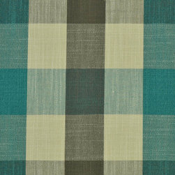 Paroo Cotton Blend Blod-scale Check Curtains & Drapes Upholstery Fabric in Celad - Upholstery Fabric