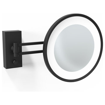 WS 36 Magnifying Makeup Mirror in Matte Black w/ LED Light