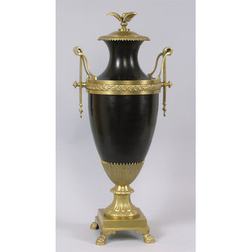 Brass Jar With Finial Design and Lid