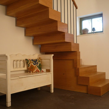 Blocktreppen in Eiche