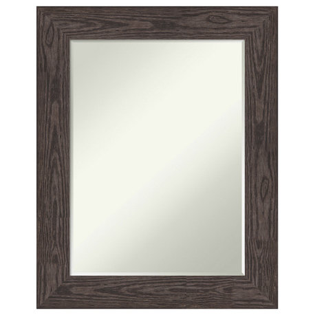 Bridge Black Petite Bevel Wood Wall Mirror 24 x 30 in.