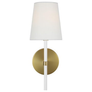 Monroe One Light Wall Sconce in Burnished Brass