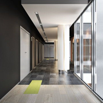 Corporate Office Lobby Design Architectural Rendering