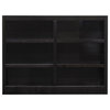 Bowery Hill Traditional 36" Tall 6-Shelf Double Wide Wood Bookcase in Espresso