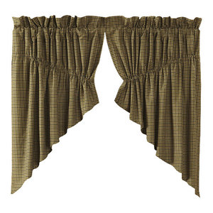 Black Star Scalloped Prairie Swag 36x36x18 Set Of 2 Rustic