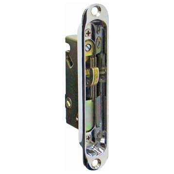 FPL Sliding Door Mortise Lock, Recessed Adapter Polished Chrome