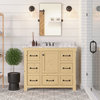 Tuscany 42" Bathroom Vanity, Drift Wood, Carrara Marble