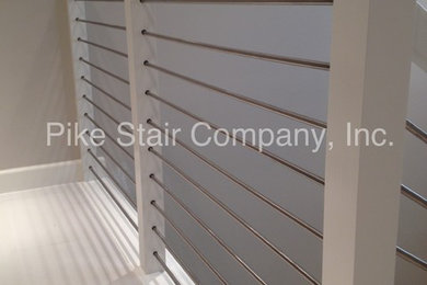 Horizontal Stainless with White Railing