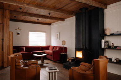 Living room - french country living room idea in New York