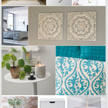 Digital Home Staging master bedroom - collage
