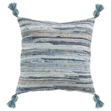 Multi Colored Pillow Cover 20x20-inch Pillow Cover Only Rustic Blues Colors